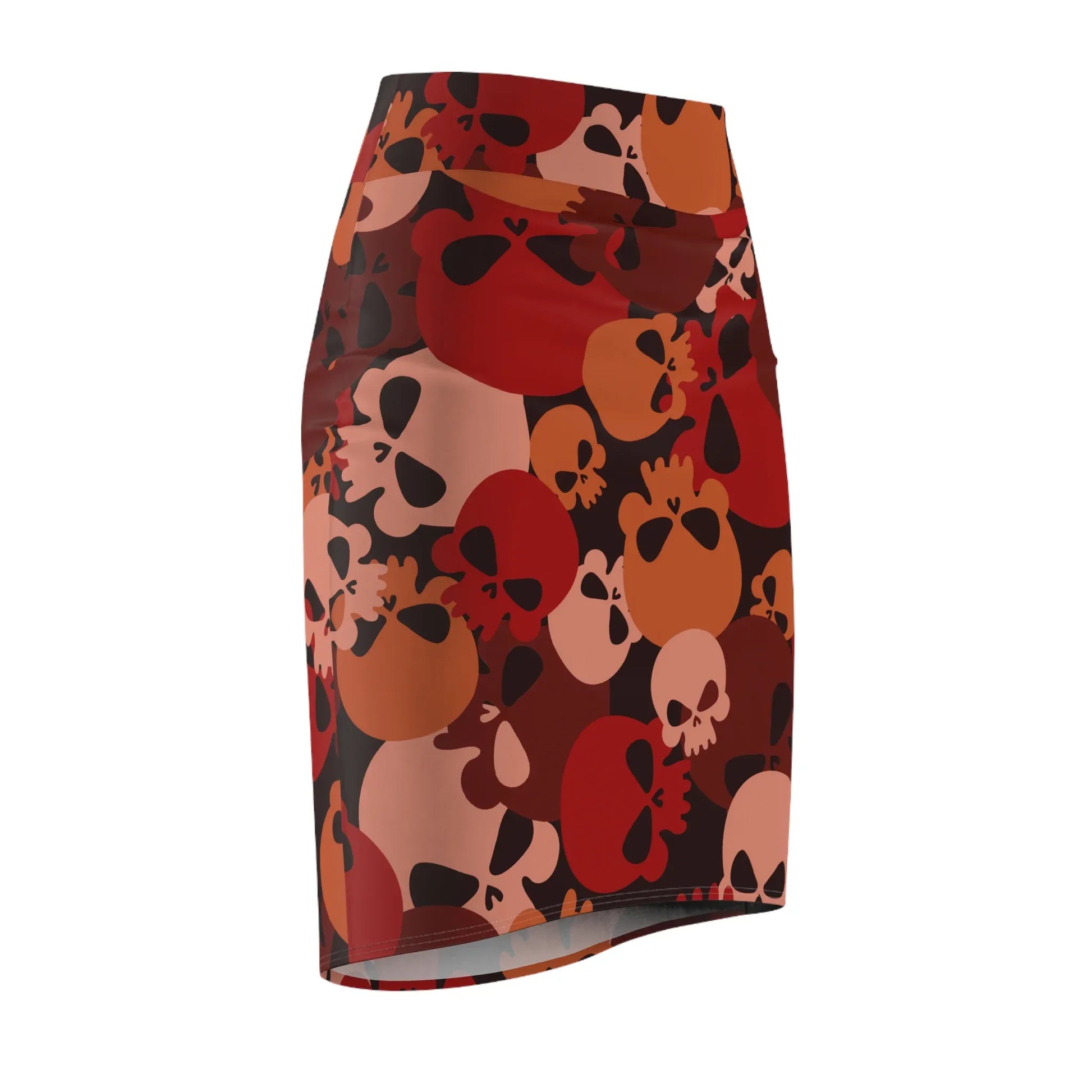 dark-red-skull-bleistiftrock-fur-damen-eleganter-mid-waist-rock-mit-stretch-komfort-bleistiftrock-jlr-design-6 - JLR Design