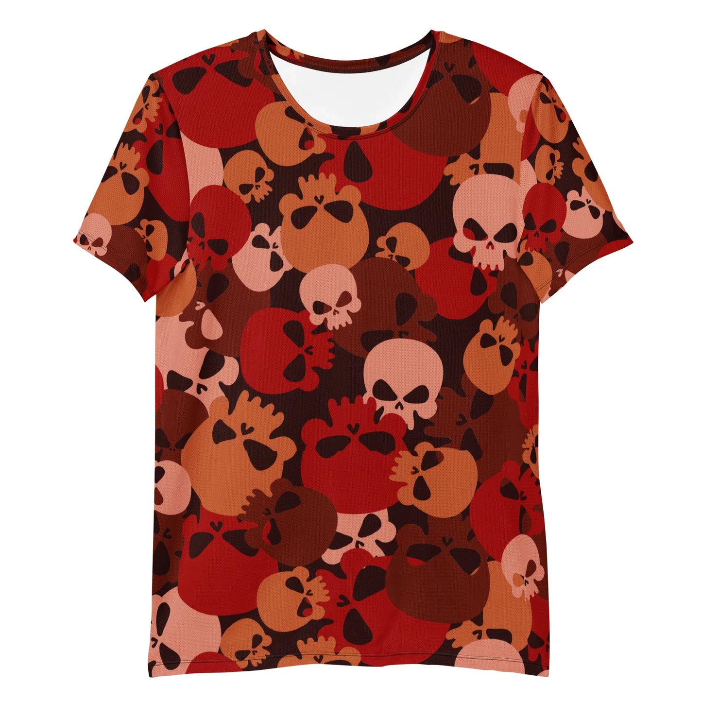 dark-red-skull-sport-t-shirt-fur-herren-sport-t-shirt-jlr-design-4 - JLR Design