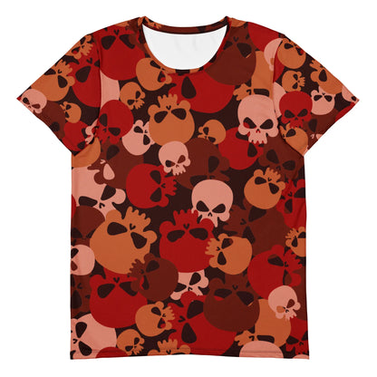 dark-red-skull-sport-t-shirt-fur-herren-sport-t-shirt-jlr-design-5 - JLR Design