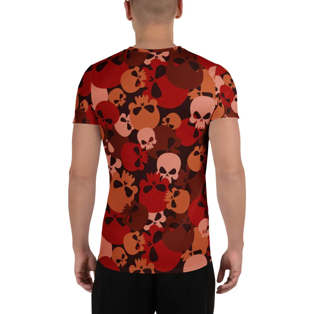 dark-red-skull-sport-t-shirt-fur-herren-sport-t-shirt-jlr-design-8 - JLR Design