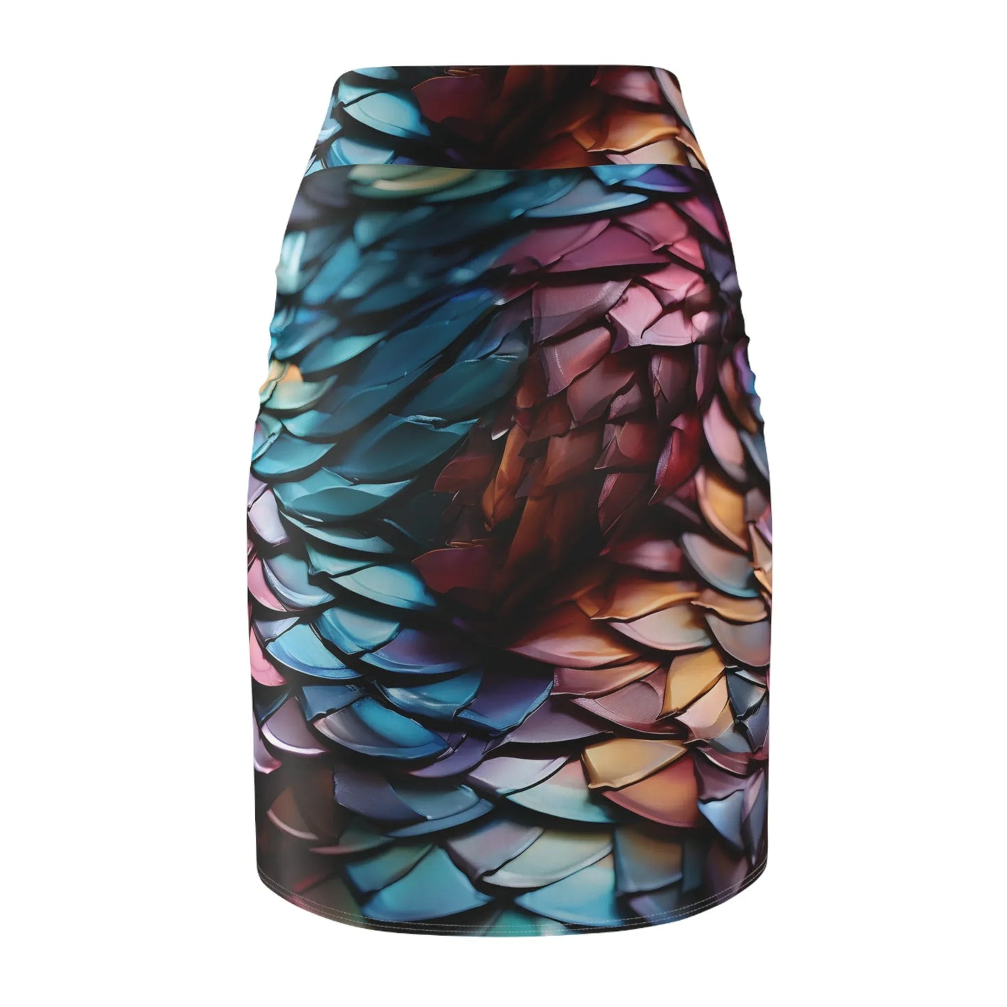 drachenschuppe-bleistiftrock-fur-damen-eleganter-mid-waist-rock-mit-stretch-komfort-bleistiftrock-jlr-design-5 - JLR Design