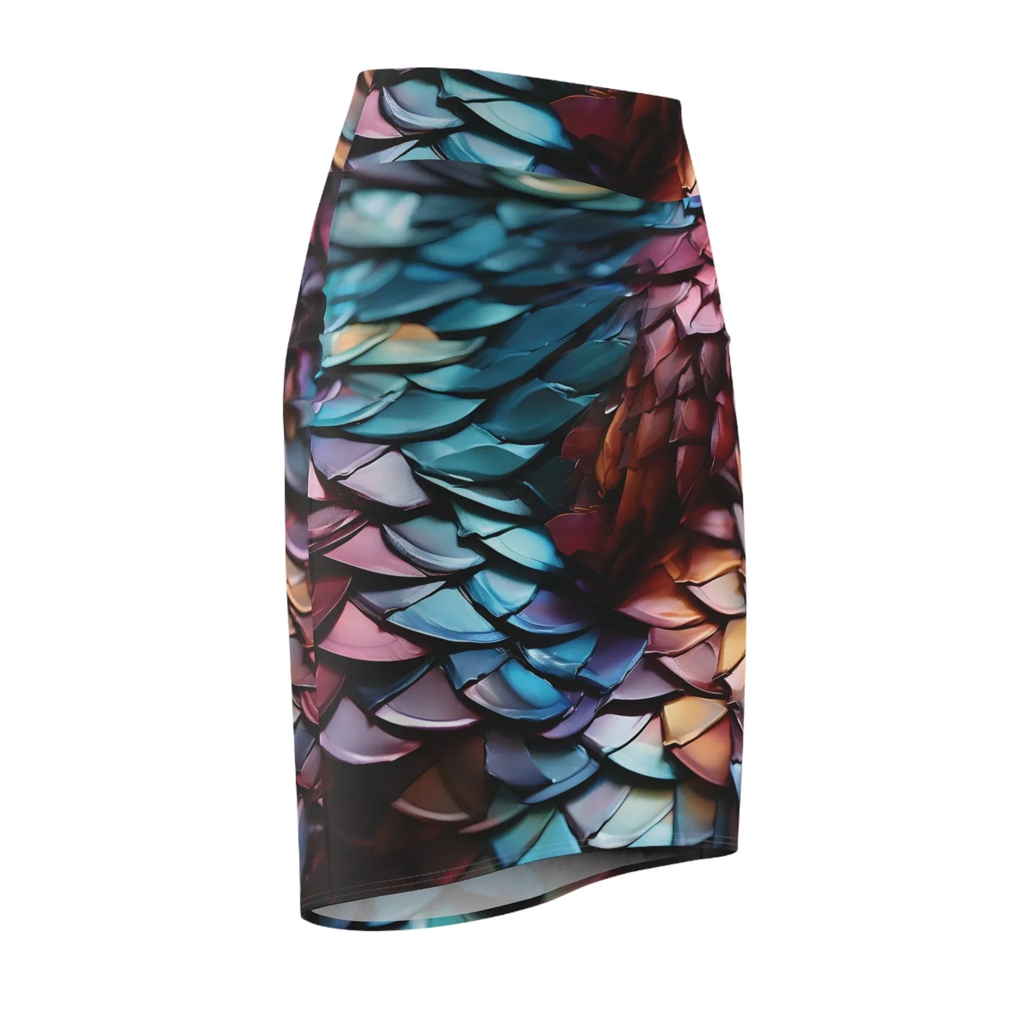 drachenschuppe-bleistiftrock-fur-damen-eleganter-mid-waist-rock-mit-stretch-komfort-bleistiftrock-jlr-design-6 - JLR Design