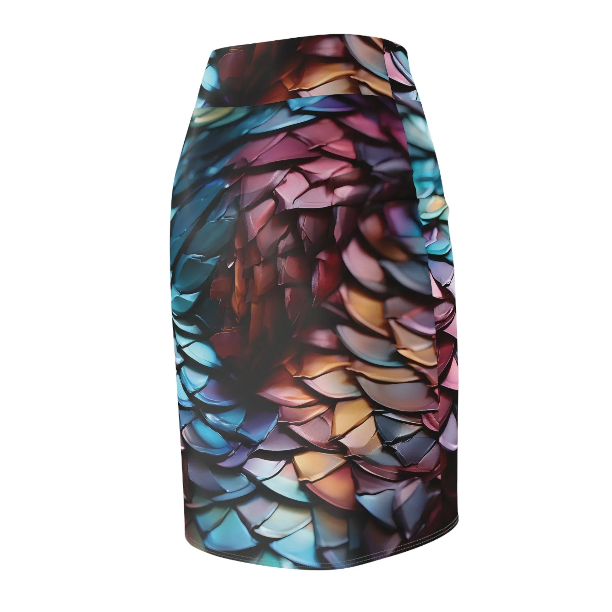 drachenschuppe-bleistiftrock-fur-damen-eleganter-mid-waist-rock-mit-stretch-komfort-bleistiftrock-jlr-design-7 - JLR Design