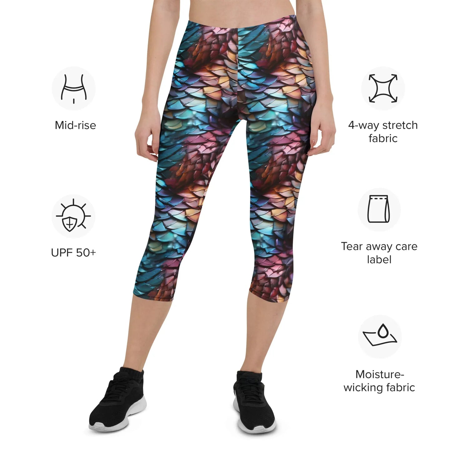 drachenschuppe-damen-capri-leggings-capri-leggings-jlr-design-6 - JLR Design