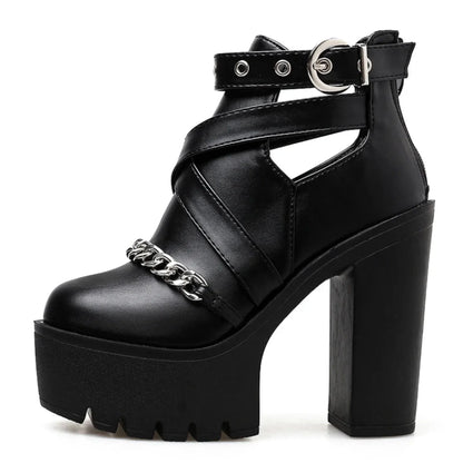 edle-damen-ankle-boots-mit-kette-elegant-und-punkig-high-heels-jlr-design-4 - JLR Design