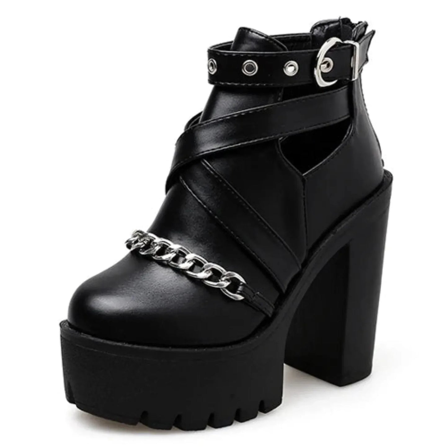 edle-damen-ankle-boots-mit-kette-elegant-und-punkig-high-heels-jlr-design-7 - JLR Design