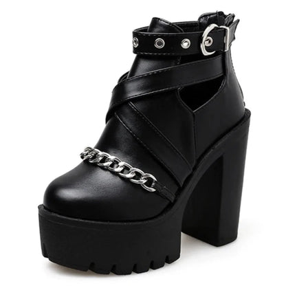 edle-damen-ankle-boots-mit-kette-elegant-und-punkig-high-heels-jlr-design-7 - JLR Design