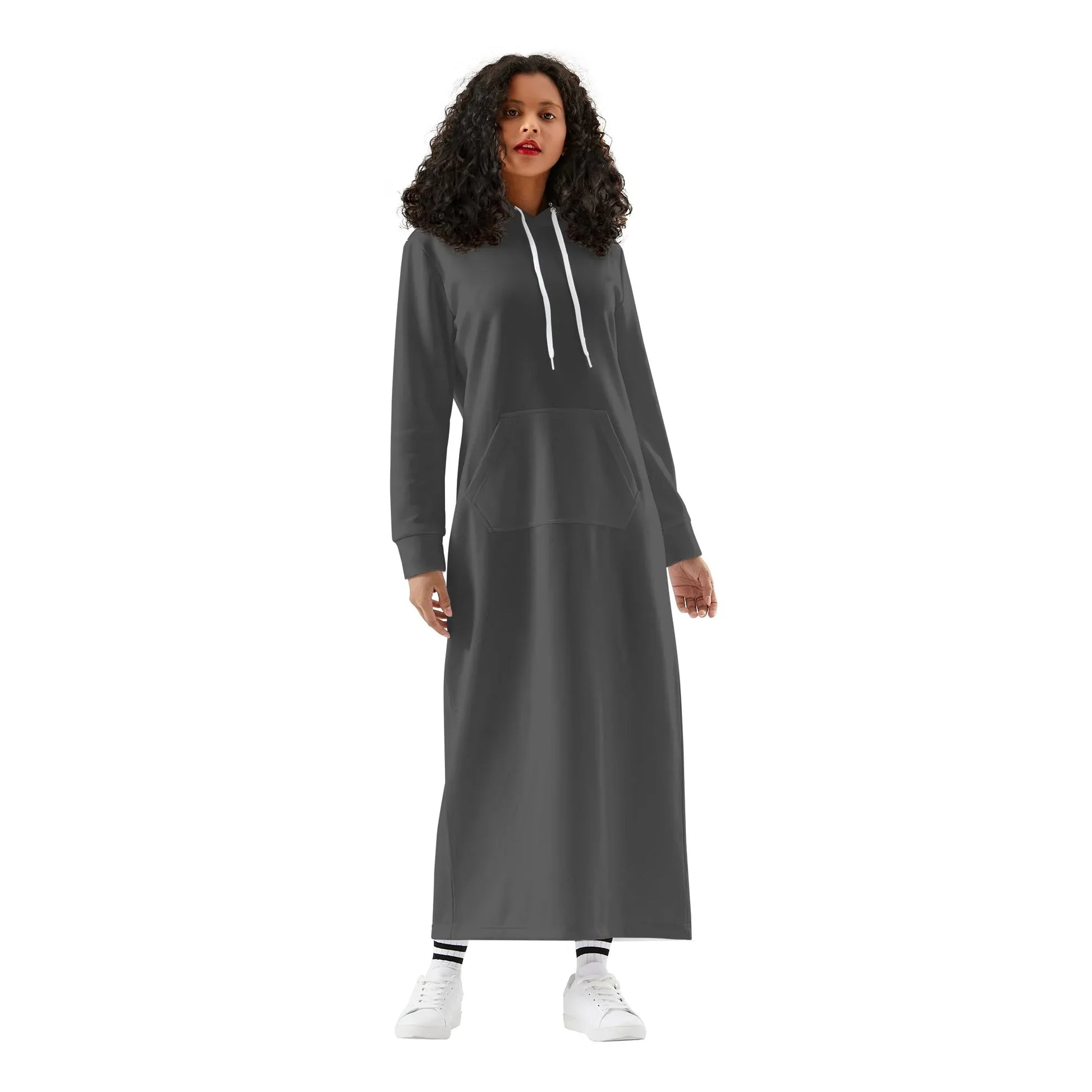 eklipse-damen-maxi-hoodiekleid-knochellanges-kapuzenkleid-aus-weich-angerautem-fleece-hoodiekleid-jlr-design-1 - JLR Design