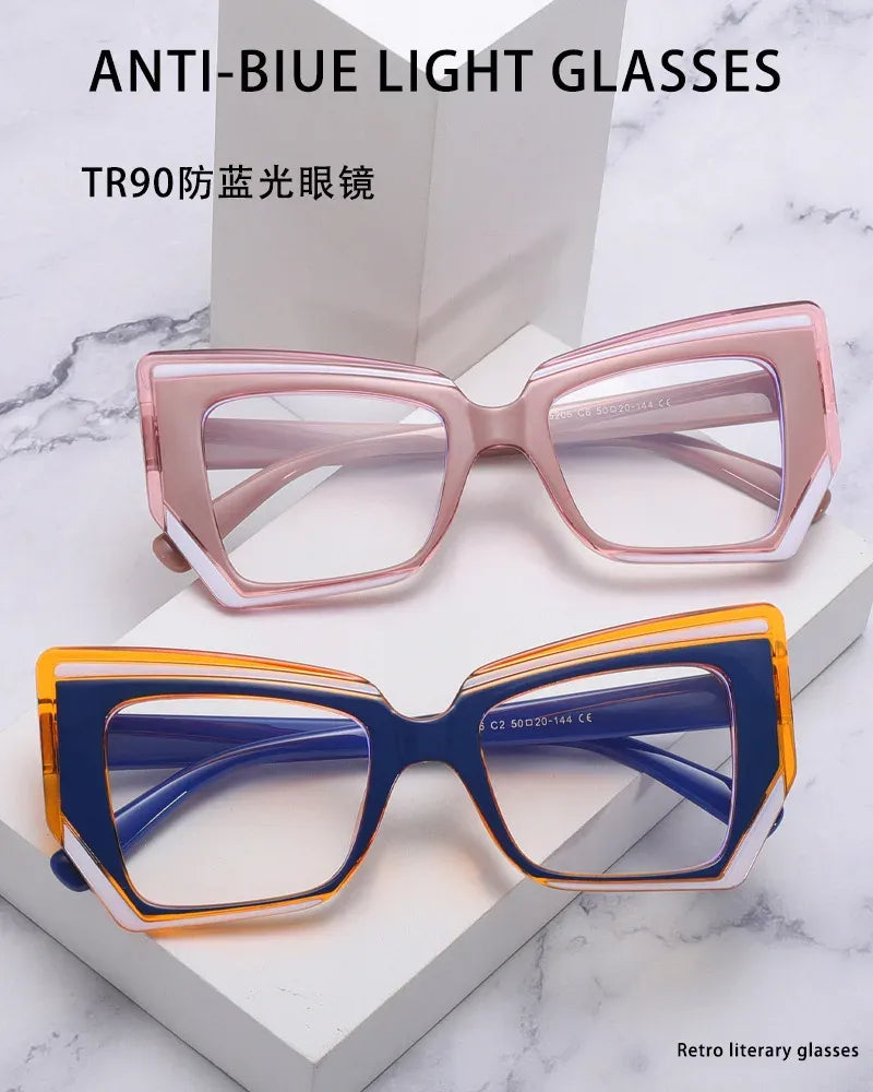 elegante-brille-or-damen-or-cat-eye-or-farbige-bugel-or-blaulichtfilter-or-mode-brille-jlr-design-5 - JLR Design