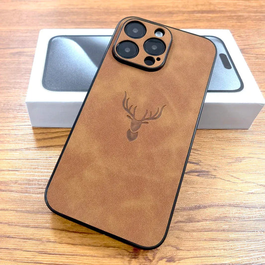 elegante-lederhulle-mit-hirschmotiv-fur-iphone-12-13-14-15-16-minipluspropromax-handyhulle-jlr-design-1 - JLR Design