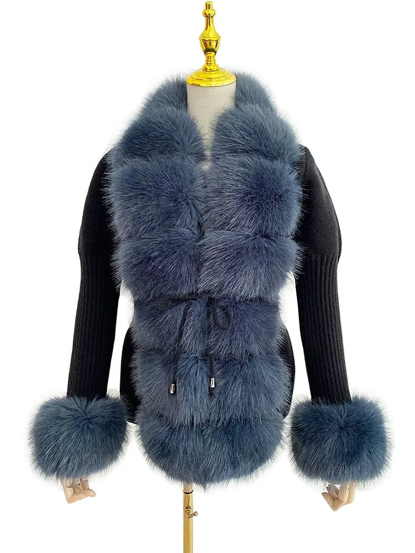 eleganter-damen-kunstfell-cardigan-flauschiger-strickmantel-mit-abnehmbarem-kragen-fur-herbst-and-winter-cardigan-jlr-design-10 - JLR Design