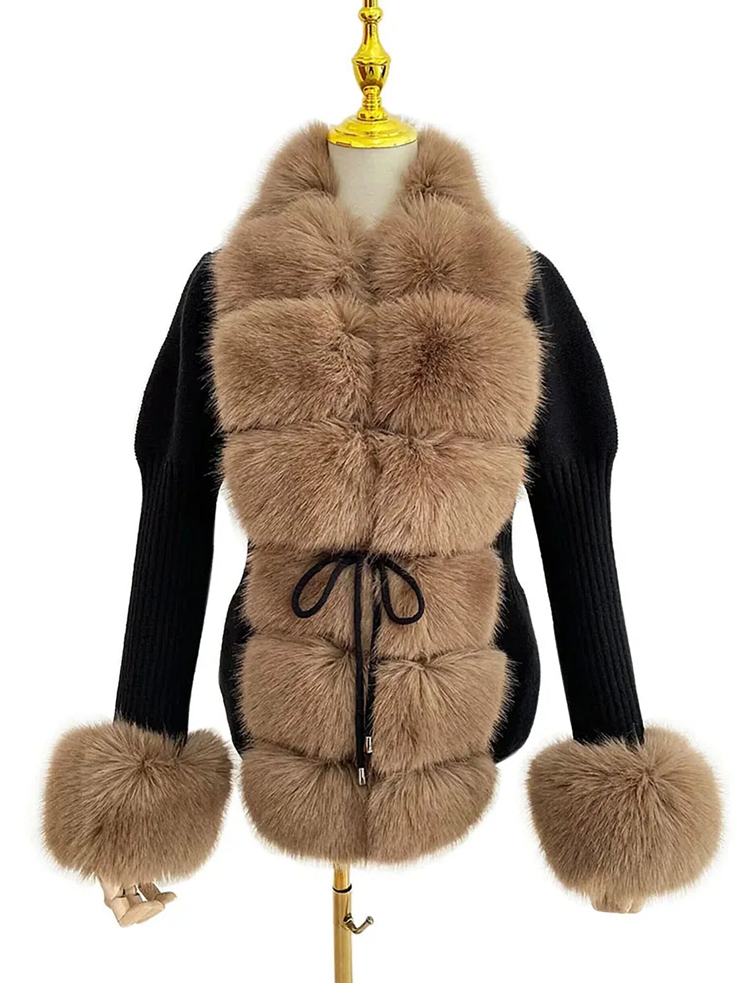 eleganter-damen-kunstfell-cardigan-flauschiger-strickmantel-mit-abnehmbarem-kragen-fur-herbst-and-winter-cardigan-jlr-design-11 - JLR Design