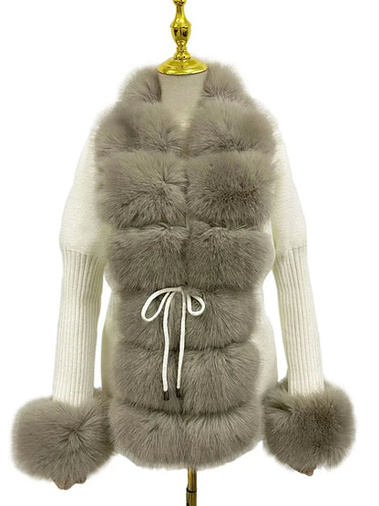 eleganter-damen-kunstfell-cardigan-flauschiger-strickmantel-mit-abnehmbarem-kragen-fur-herbst-and-winter-cardigan-jlr-design-12 - JLR Design