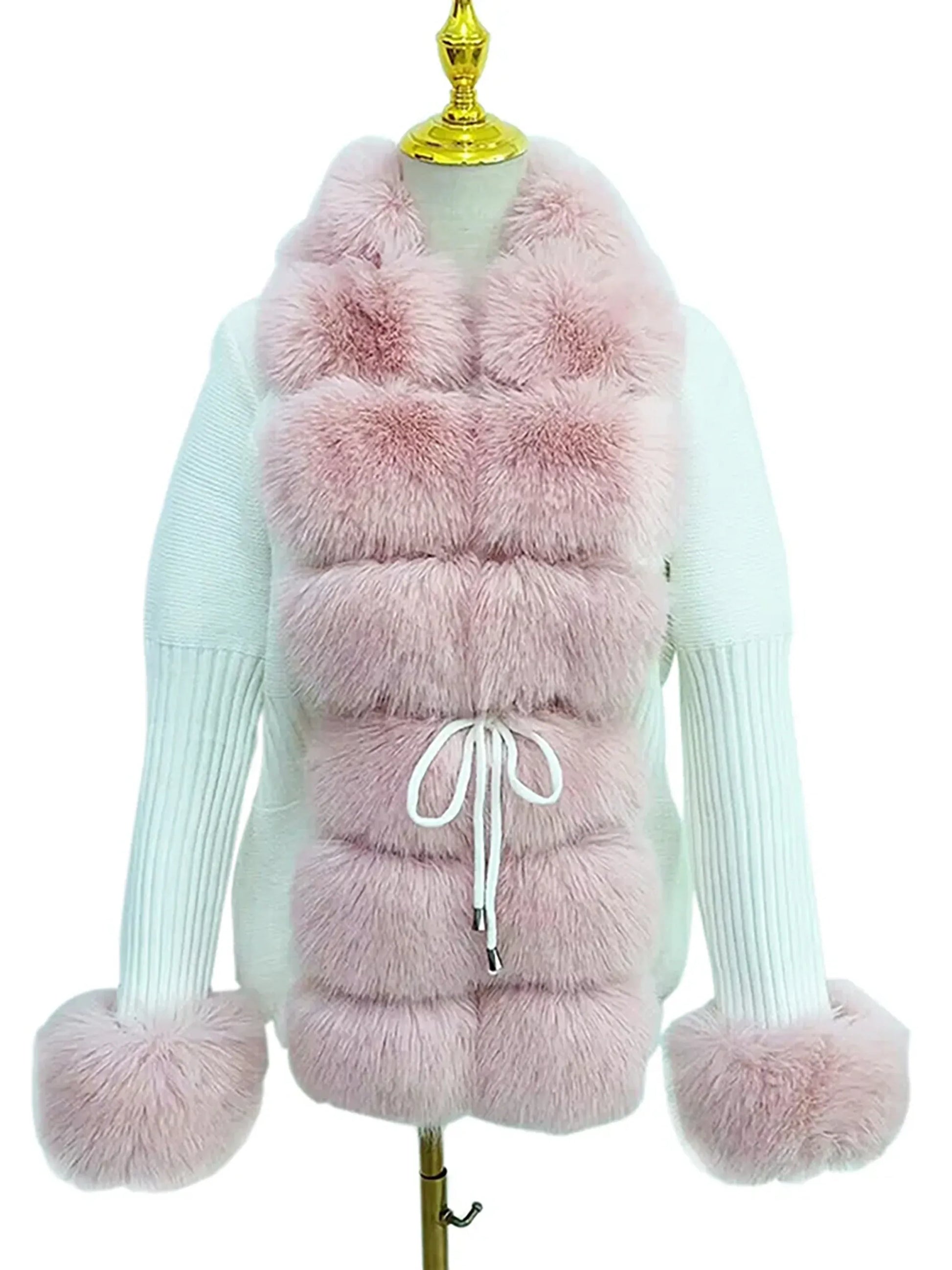eleganter-damen-kunstfell-cardigan-flauschiger-strickmantel-mit-abnehmbarem-kragen-fur-herbst-and-winter-cardigan-jlr-design-15 - JLR Design