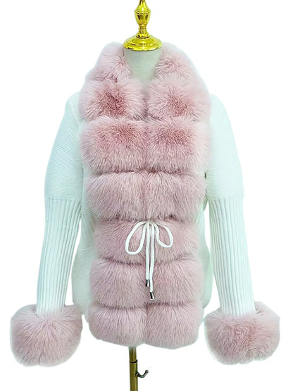 eleganter-damen-kunstfell-cardigan-flauschiger-strickmantel-mit-abnehmbarem-kragen-fur-herbst-and-winter-cardigan-jlr-design-15 - JLR Design