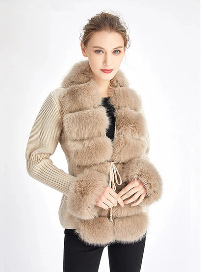 eleganter-damen-kunstfell-cardigan-flauschiger-strickmantel-mit-abnehmbarem-kragen-fur-herbst-and-winter-cardigan-jlr-design-17 - JLR Design
