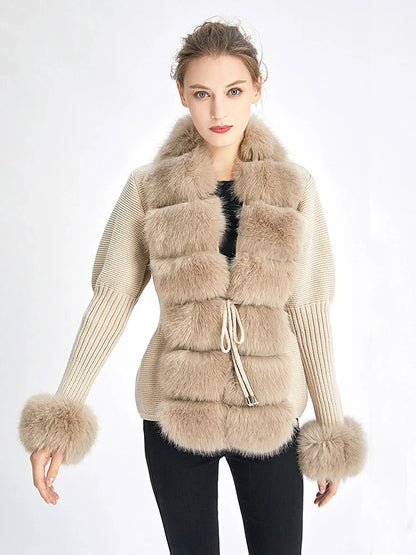 eleganter-damen-kunstfell-cardigan-flauschiger-strickmantel-mit-abnehmbarem-kragen-fur-herbst-and-winter-cardigan-jlr-design-23 - JLR Design