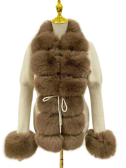 eleganter-damen-kunstfell-cardigan-flauschiger-strickmantel-mit-abnehmbarem-kragen-fur-herbst-and-winter-cardigan-jlr-design-6 - JLR Design
