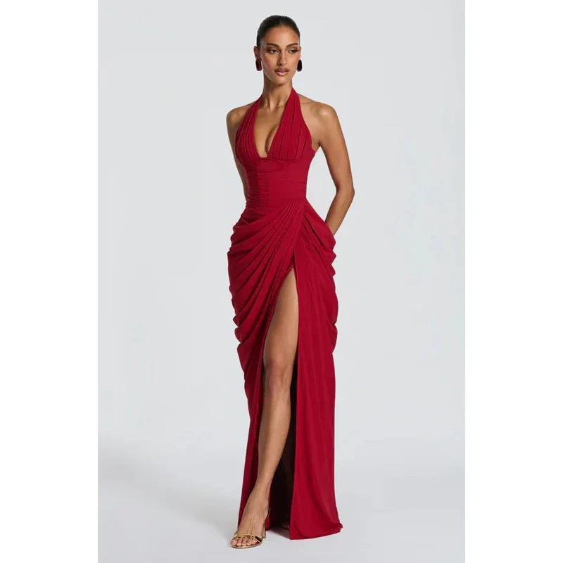 elegantes-maxikleid-mit-schlitz-ruckenfrei-tailliert-sommer-abendmode-kleid-jlr-design-14 - JLR Design