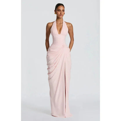 elegantes-maxikleid-mit-schlitz-ruckenfrei-tailliert-sommer-abendmode-kleid-jlr-design-20 - JLR Design