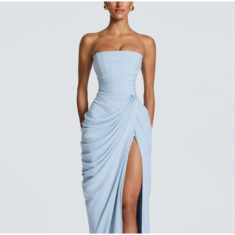 elegantes-maxikleid-mit-schlitz-ruckenfrei-tailliert-sommer-abendmode-kleid-jlr-design-25 - JLR Design
