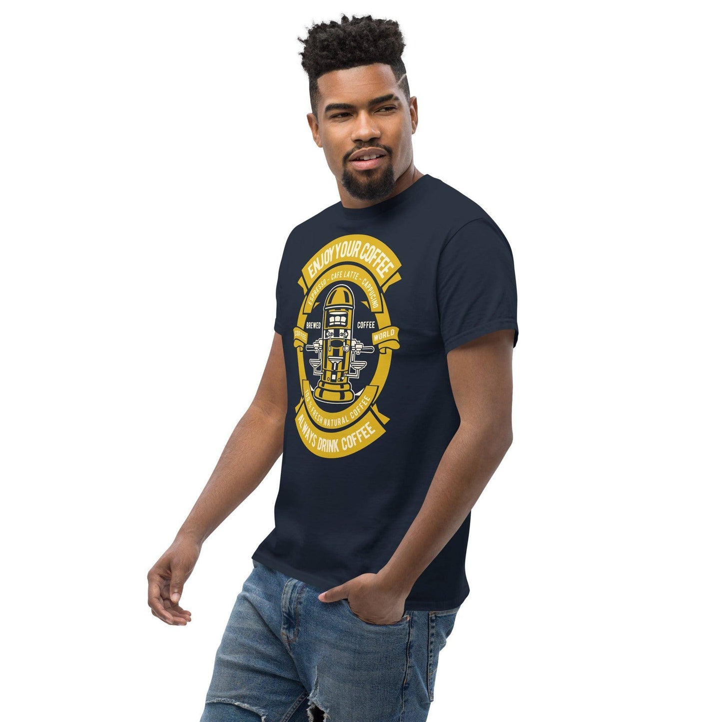 enjoy-your-coffee-herren-t-shirt-t-shirt-jlr-design-12 - JLR Design
