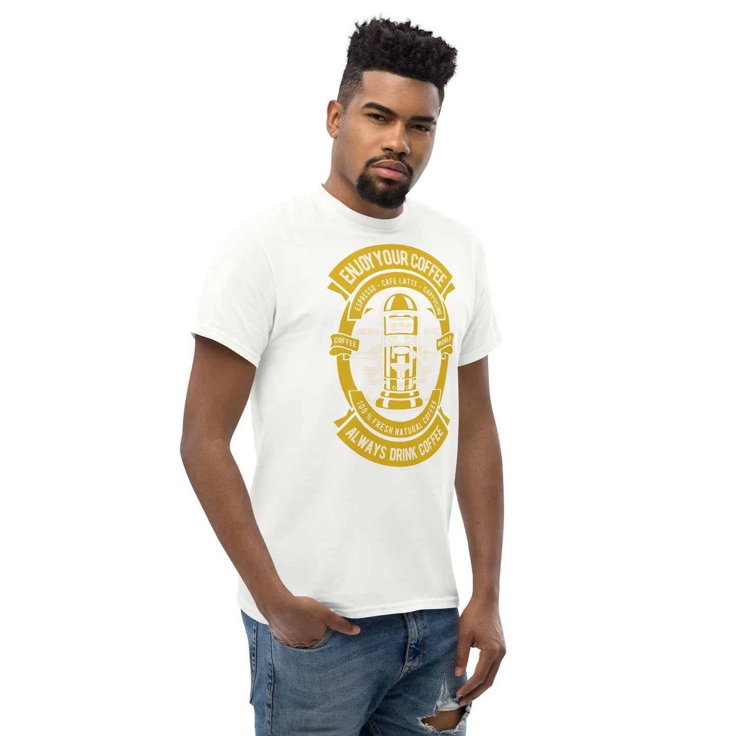enjoy-your-coffee-herren-t-shirt-t-shirt-jlr-design-12591 - JLR Design