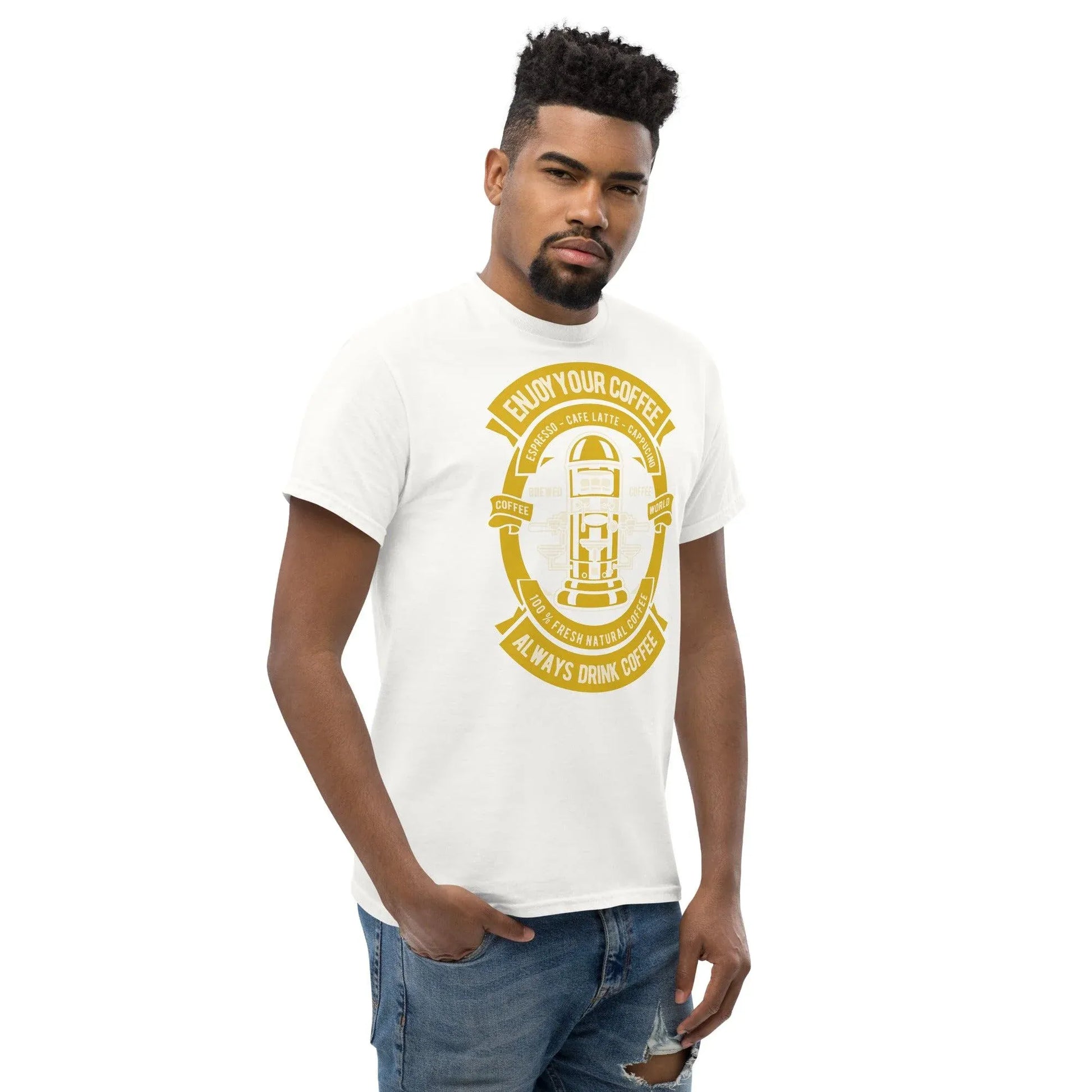 enjoy-your-coffee-herren-t-shirt-t-shirt-jlr-design-12591 - JLR Design