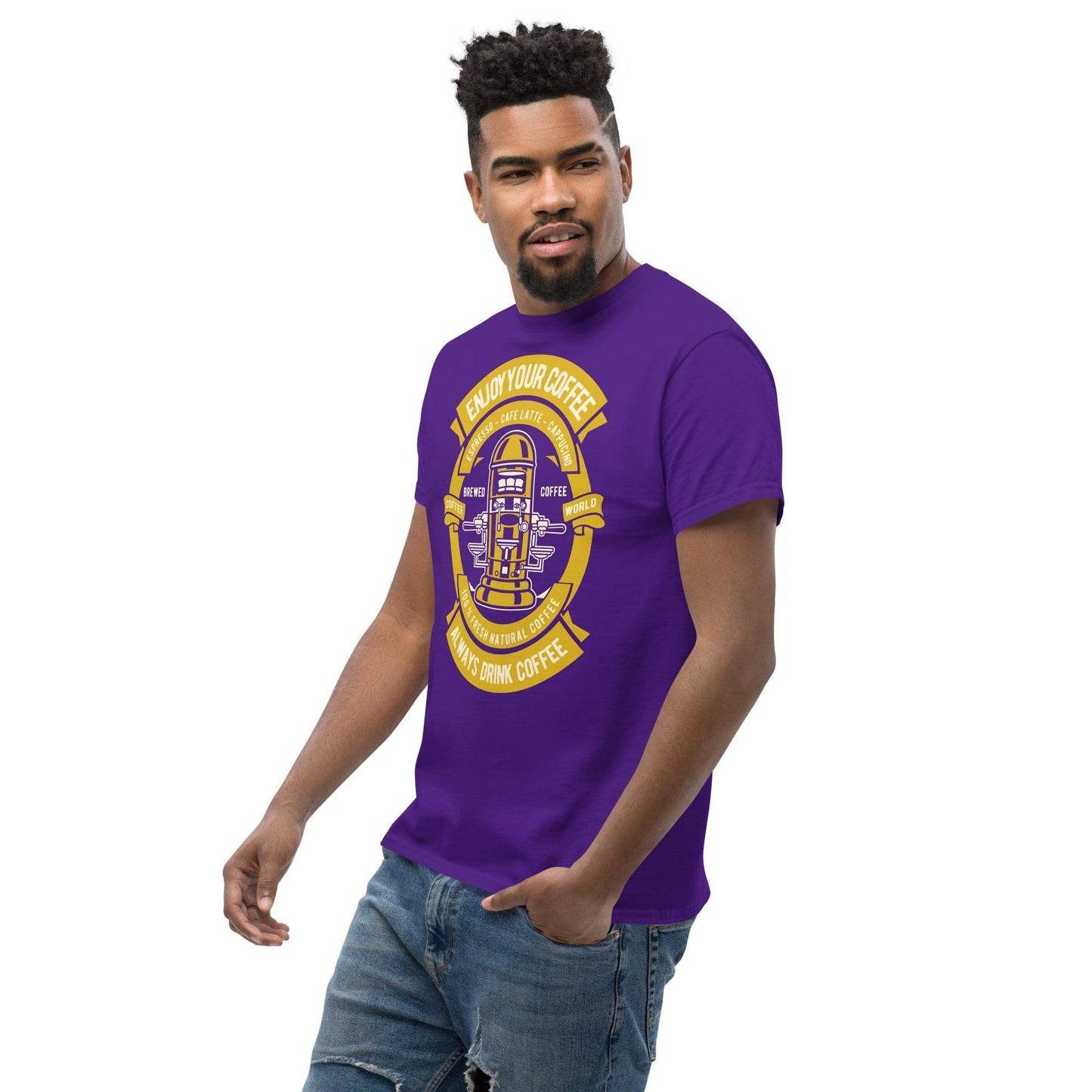enjoy-your-coffee-herren-t-shirt-t-shirt-jlr-design-16 - JLR Design