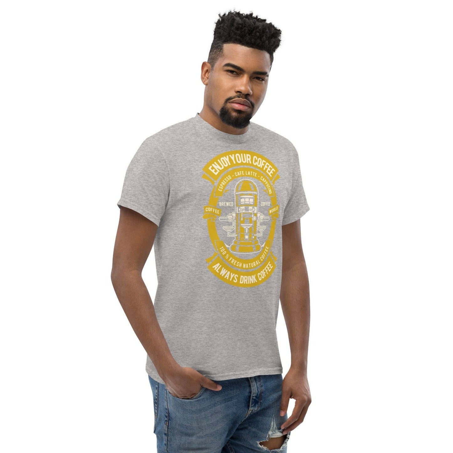 enjoy-your-coffee-herren-t-shirt-t-shirt-jlr-design-18060 - JLR Design