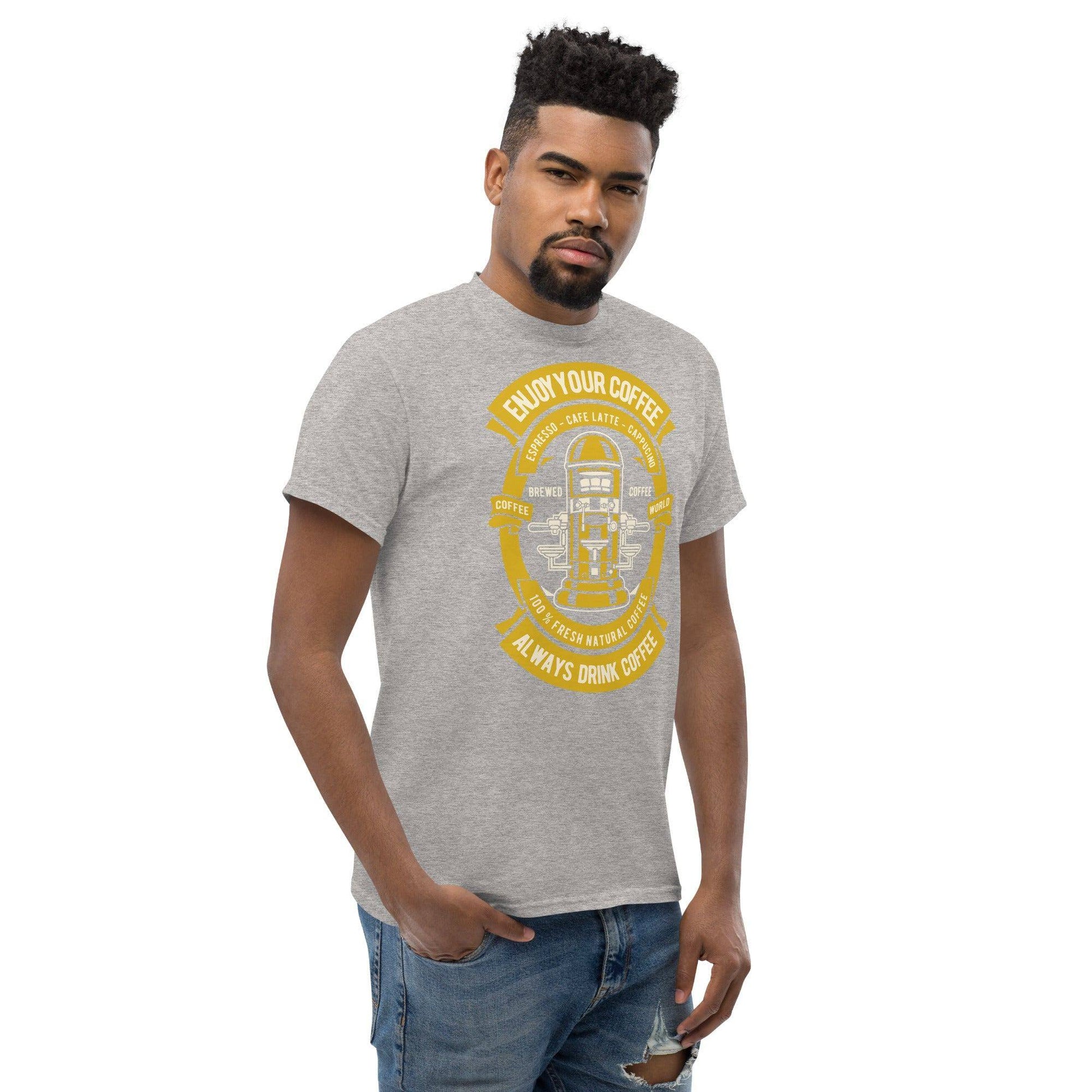 enjoy-your-coffee-herren-t-shirt-t-shirt-jlr-design-18060 - JLR Design