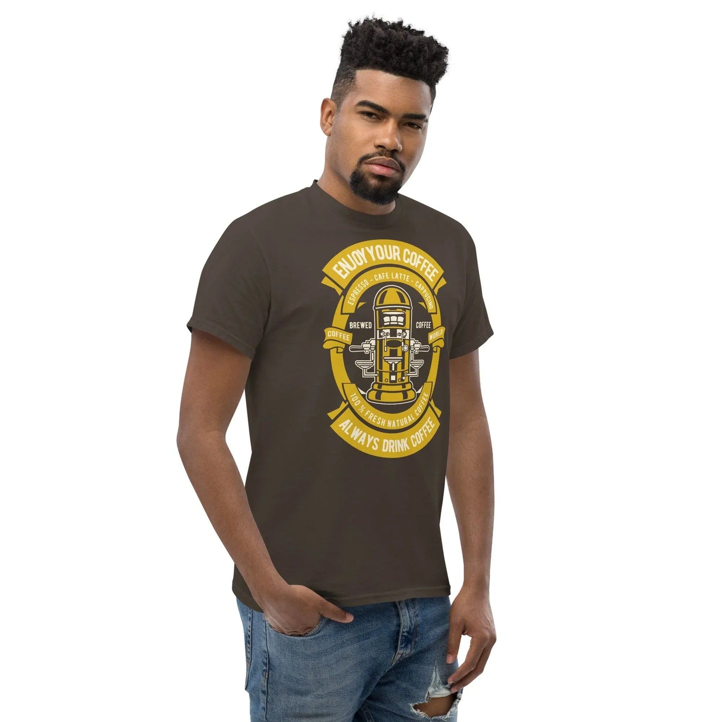 enjoy-your-coffee-herren-t-shirt-t-shirt-jlr-design-18805 - JLR Design