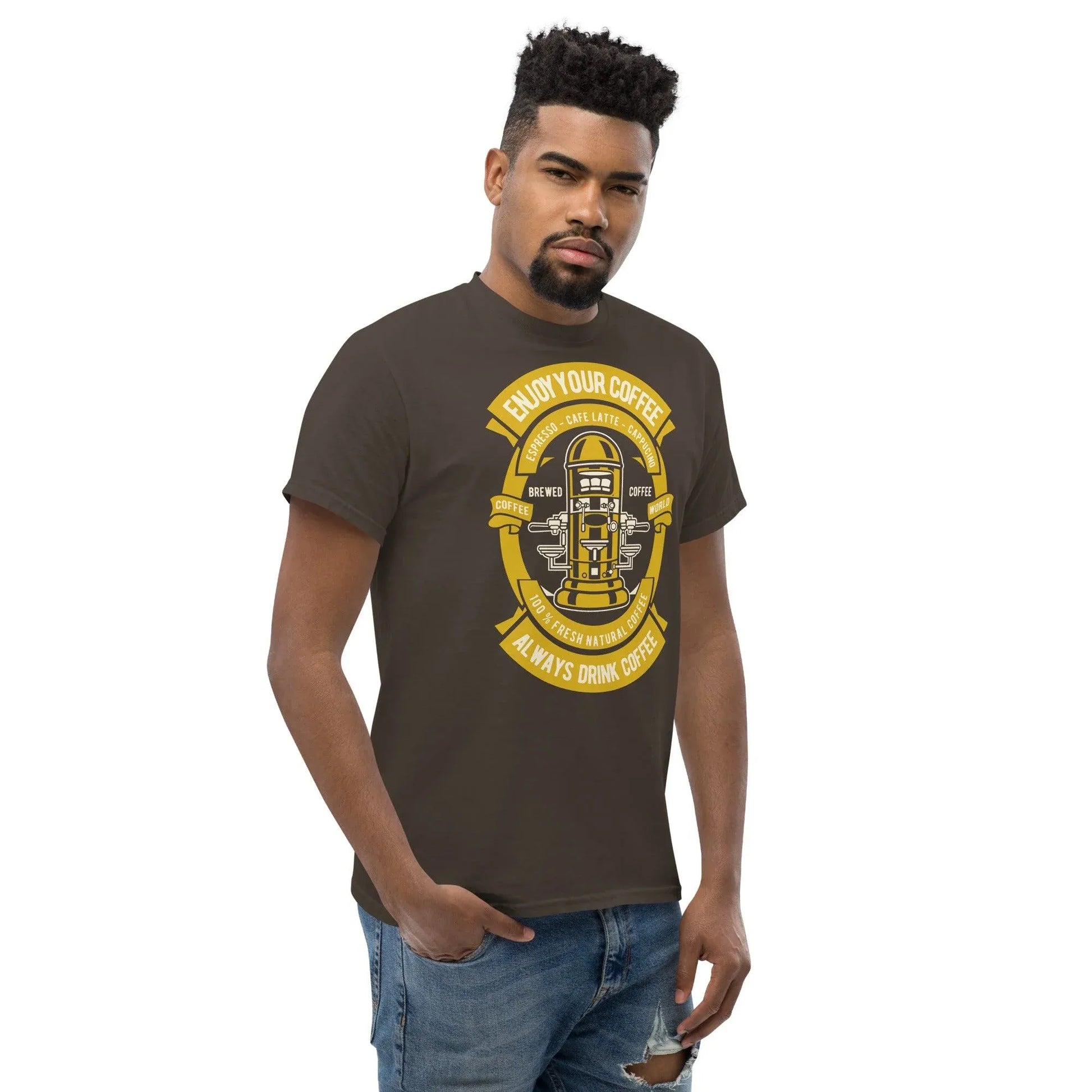 enjoy-your-coffee-herren-t-shirt-t-shirt-jlr-design-18805 - JLR Design