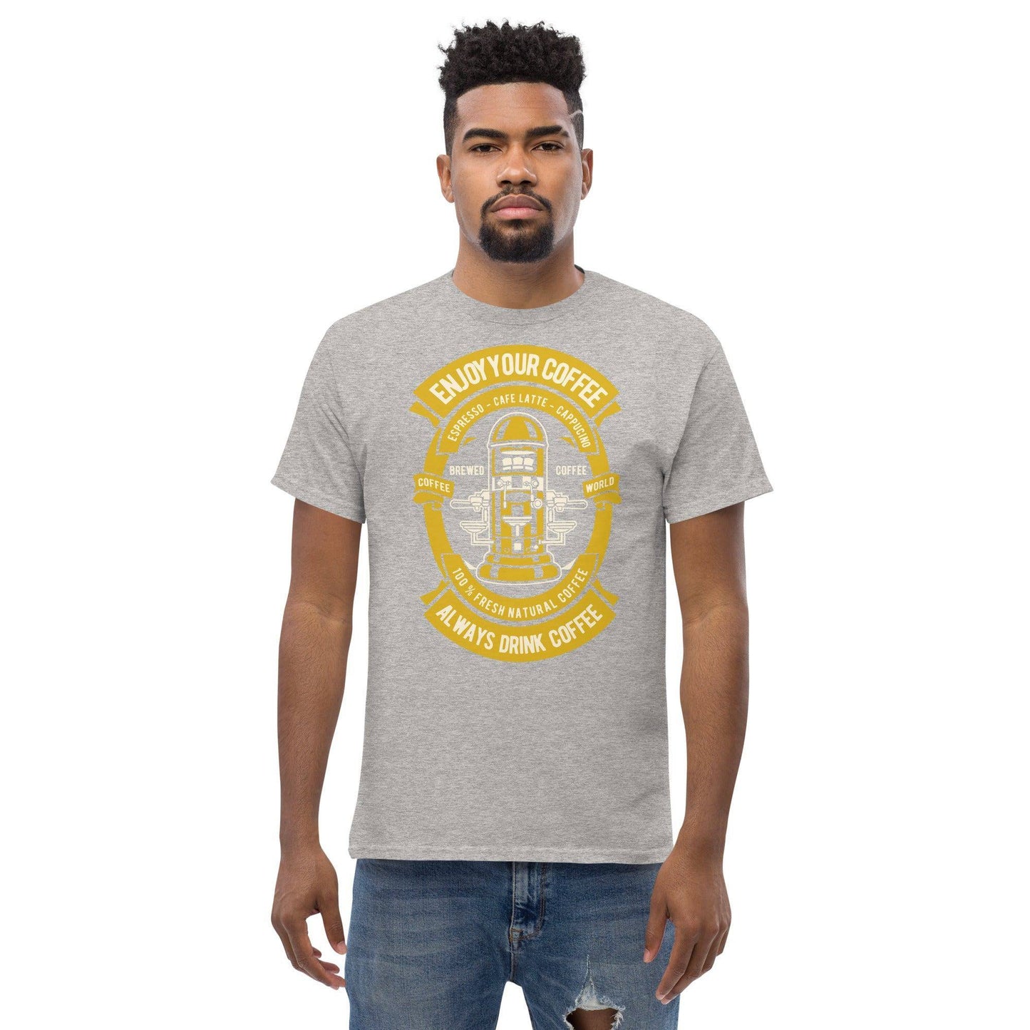 enjoy-your-coffee-herren-t-shirt-t-shirt-jlr-design-24579 - JLR Design