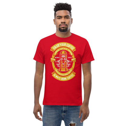 enjoy-your-coffee-herren-t-shirt-t-shirt-jlr-design-31819 - JLR Design