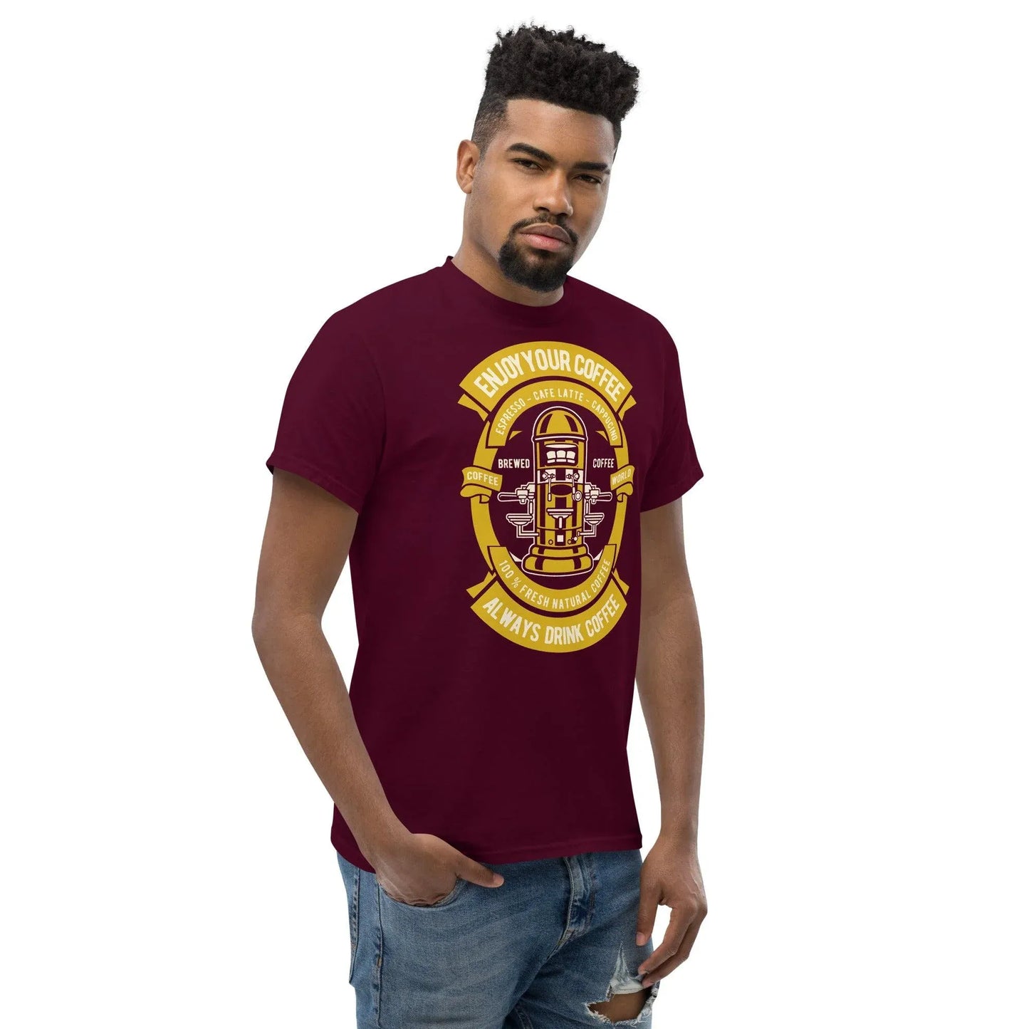 enjoy-your-coffee-herren-t-shirt-t-shirt-jlr-design-5 - JLR Design
