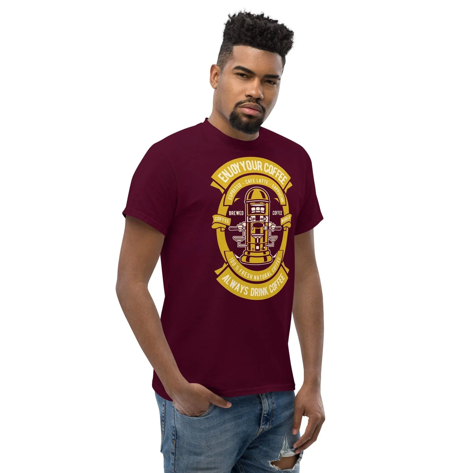 enjoy-your-coffee-herren-t-shirt-t-shirt-jlr-design-5 - JLR Design