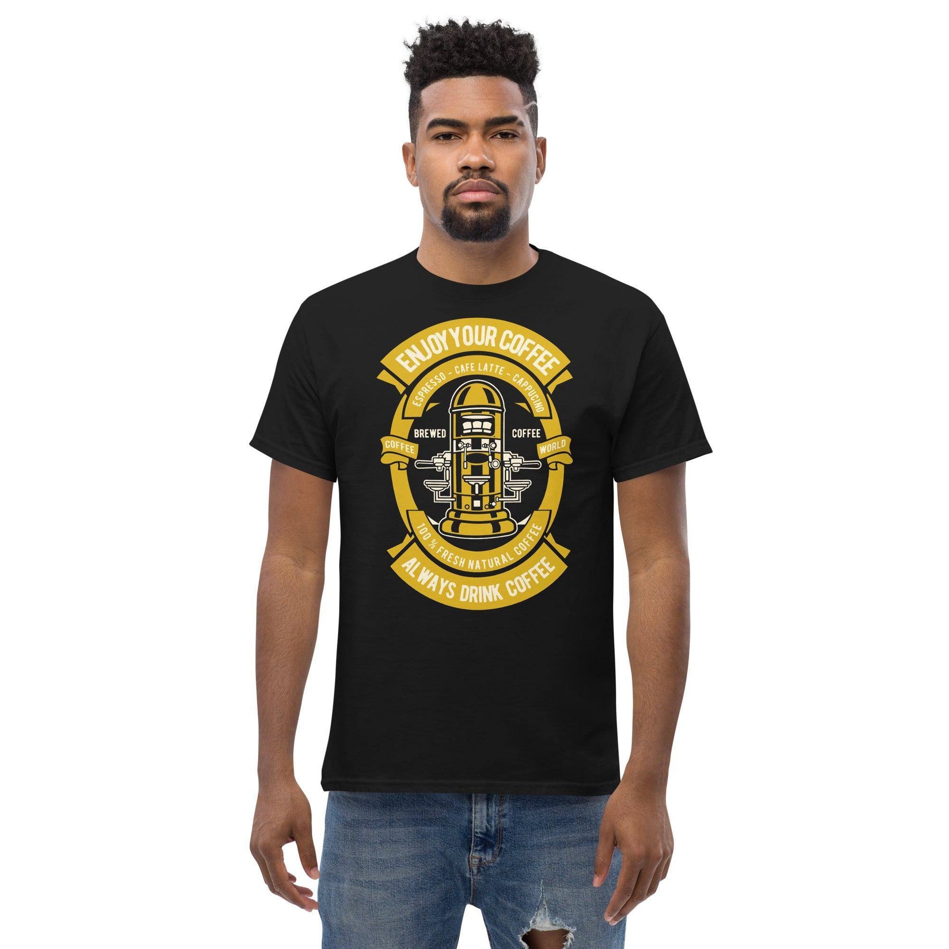enjoy-your-coffee-herren-t-shirt-t-shirt-jlr-design-6 - JLR Design