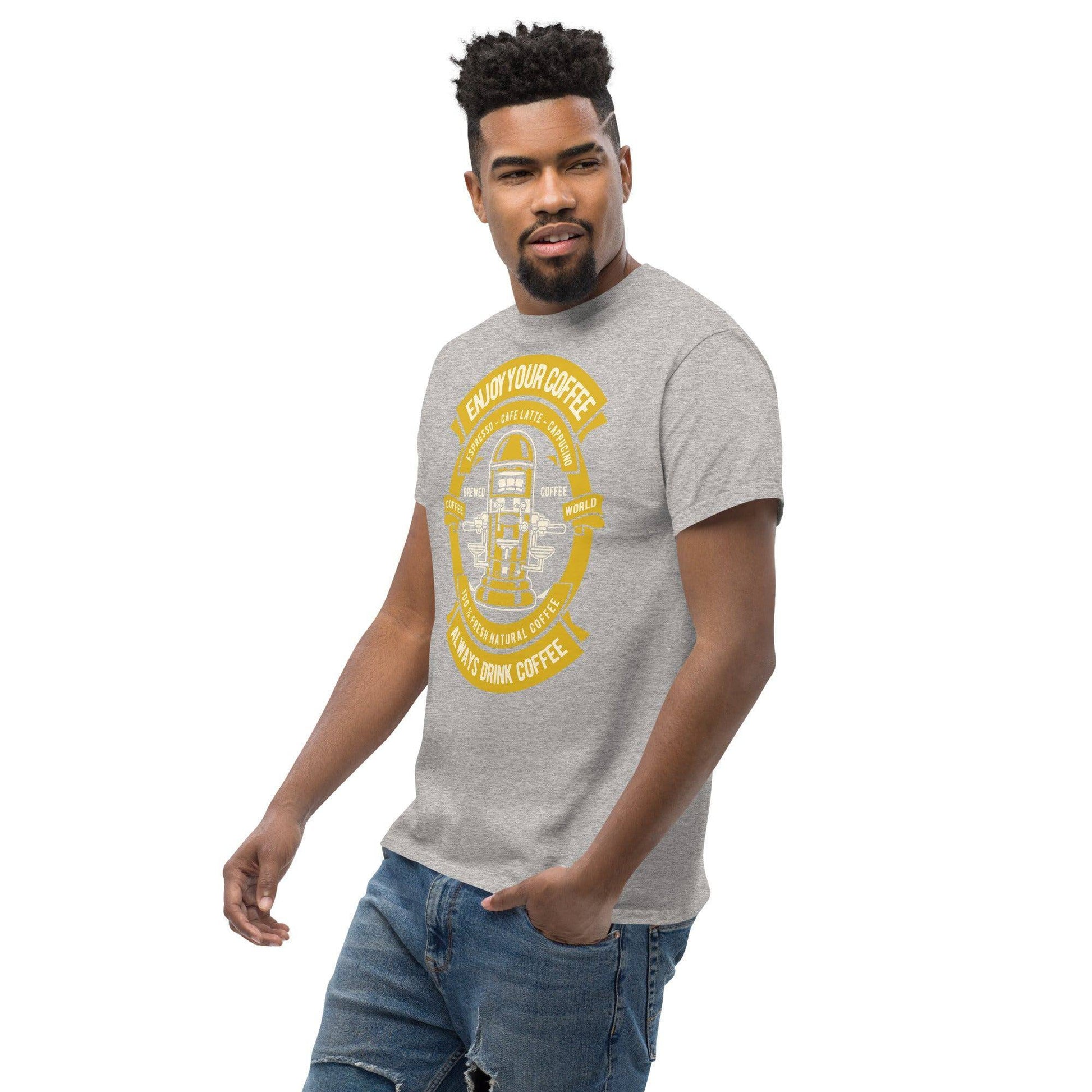 enjoy-your-coffee-herren-t-shirt-t-shirt-jlr-design-66126 - JLR Design