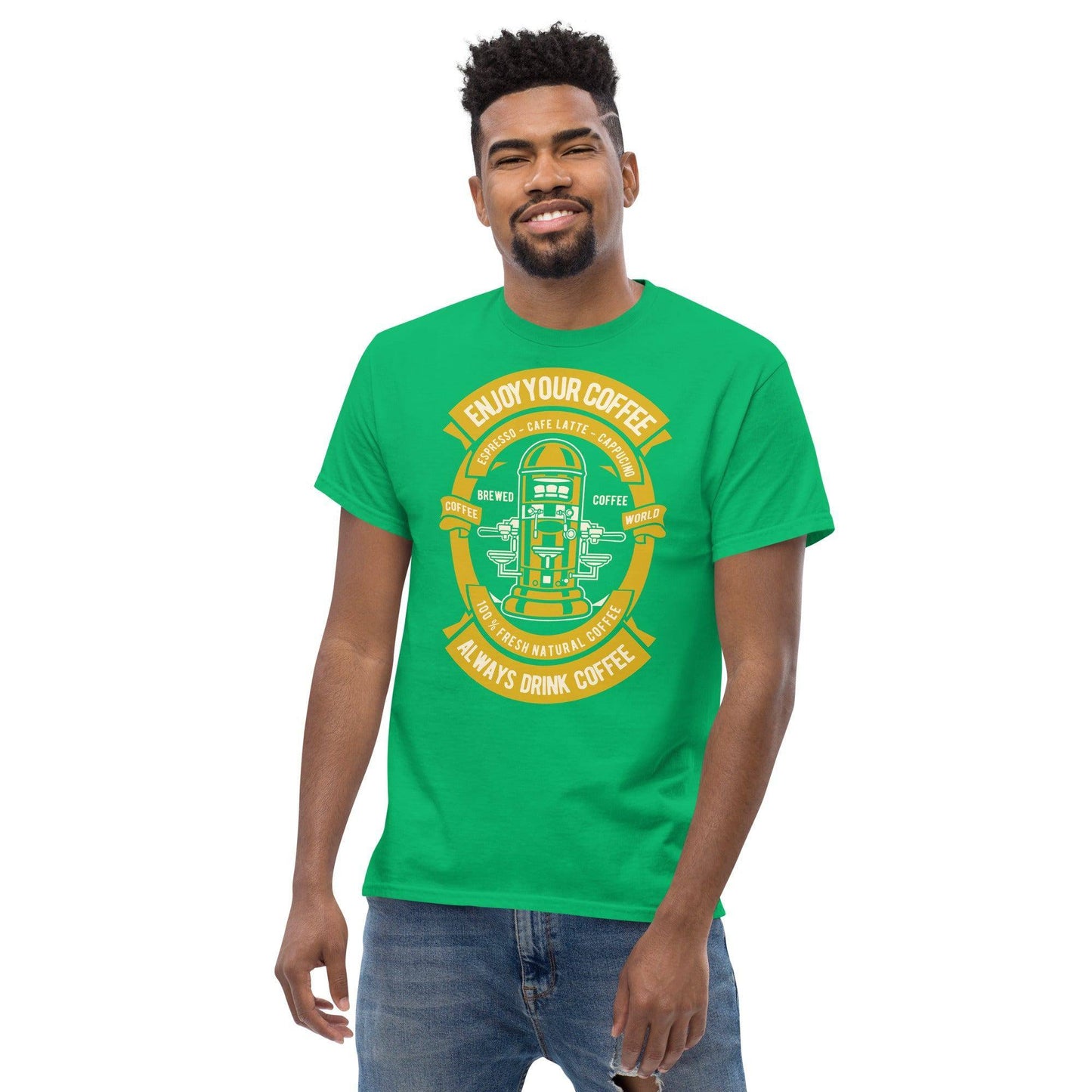 enjoy-your-coffee-herren-t-shirt-t-shirt-jlr-design-72211 - JLR Design