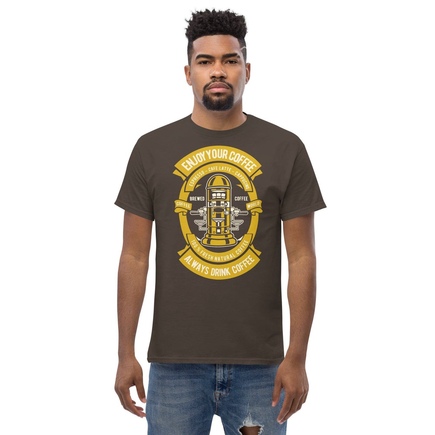 enjoy-your-coffee-herren-t-shirt-t-shirt-jlr-design-75404 - JLR Design