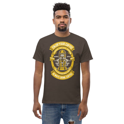 enjoy-your-coffee-herren-t-shirt-t-shirt-jlr-design-75404 - JLR Design