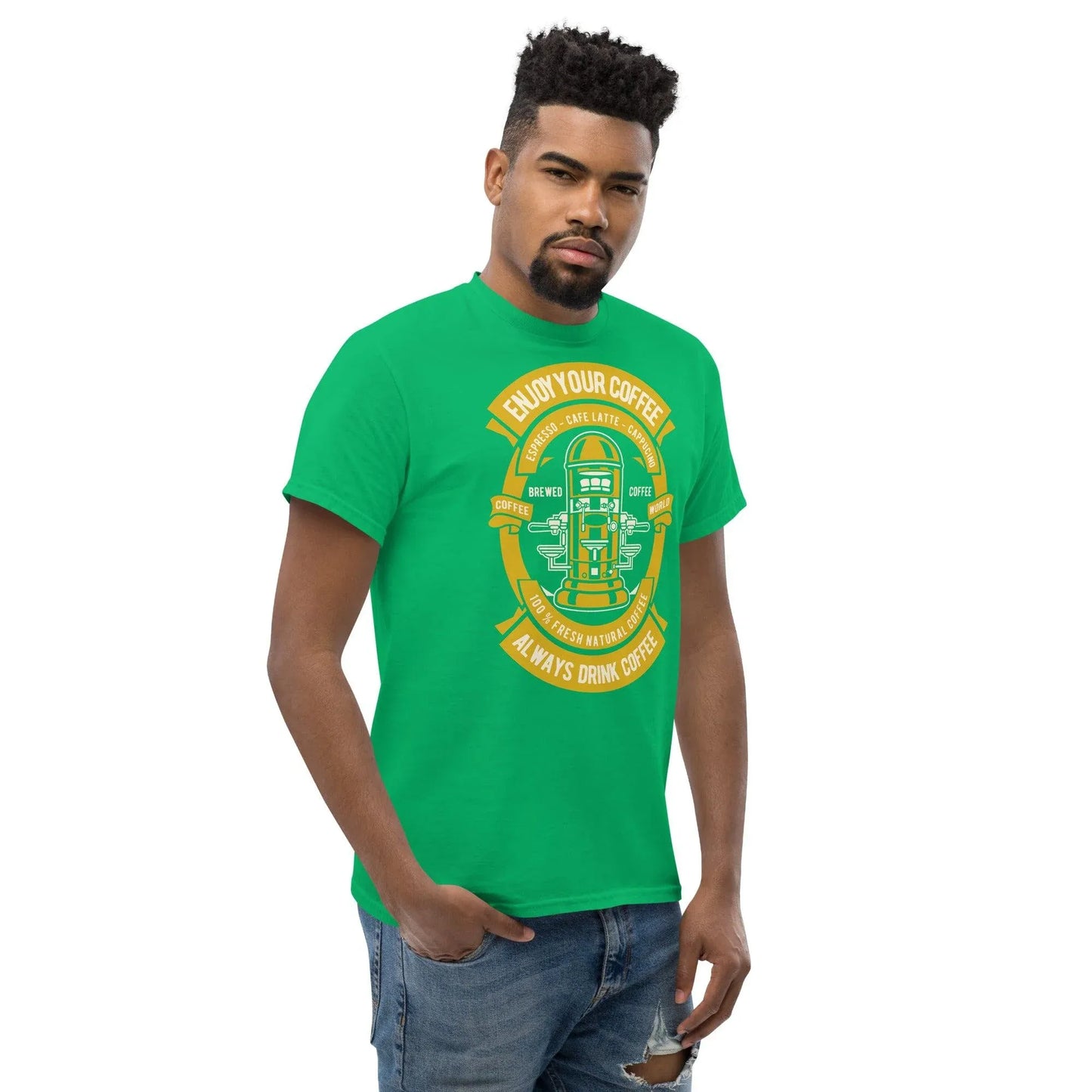 enjoy-your-coffee-herren-t-shirt-t-shirt-jlr-design-83957 - JLR Design
