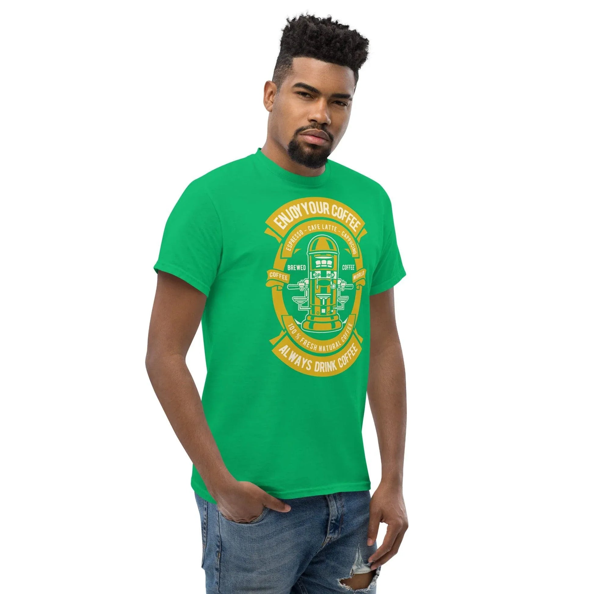 enjoy-your-coffee-herren-t-shirt-t-shirt-jlr-design-83957 - JLR Design