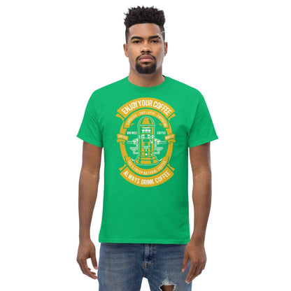 enjoy-your-coffee-herren-t-shirt-t-shirt-jlr-design-89105 - JLR Design