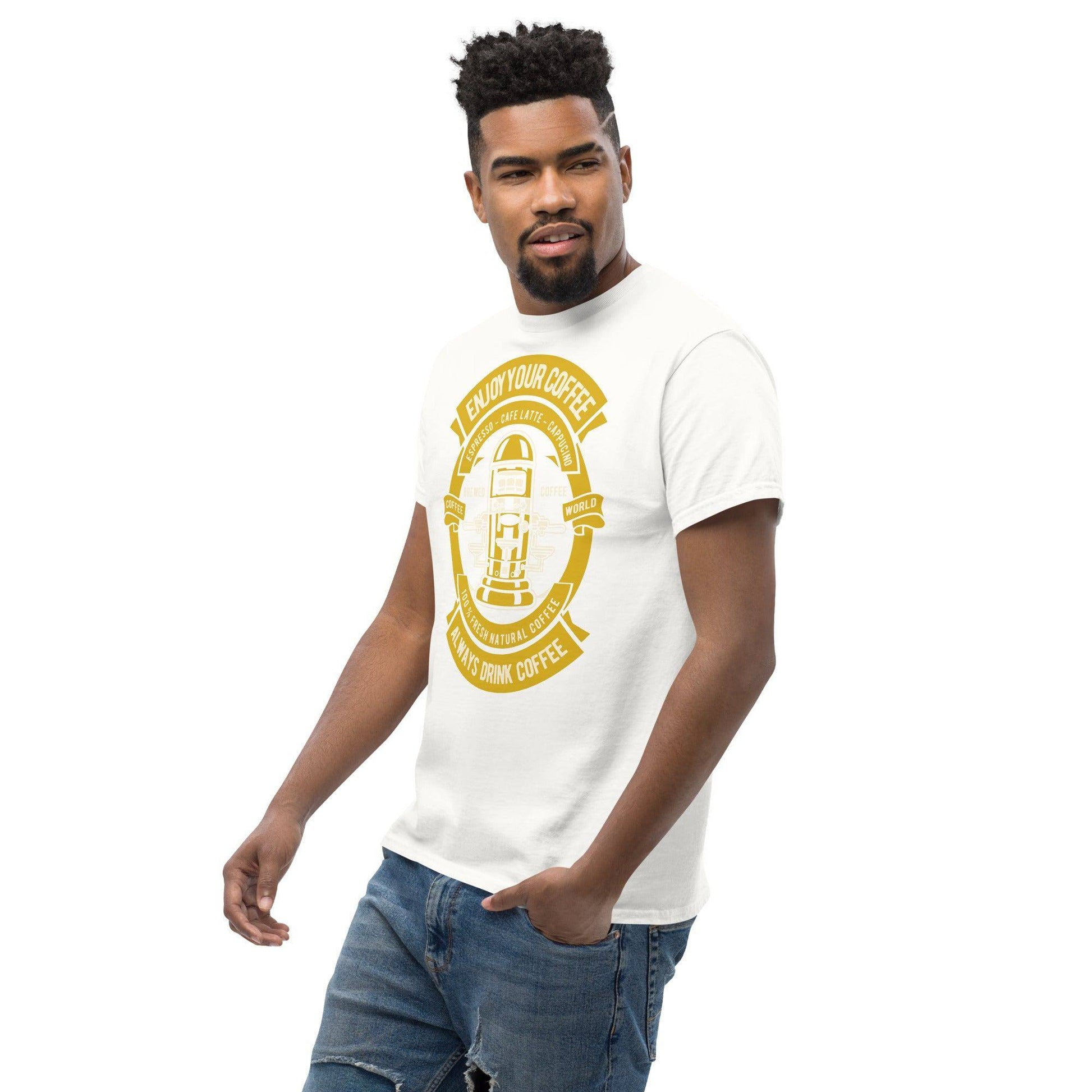 enjoy-your-coffee-herren-t-shirt-t-shirt-jlr-design-97115 - JLR Design