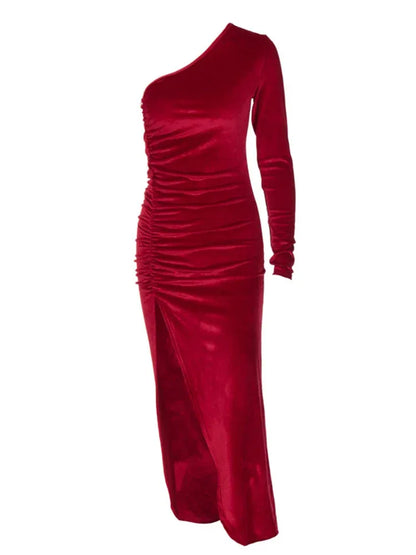 figurbetontes-samt-midikleid-mit-armeln-kleid-jlr-design-6 - JLR Design