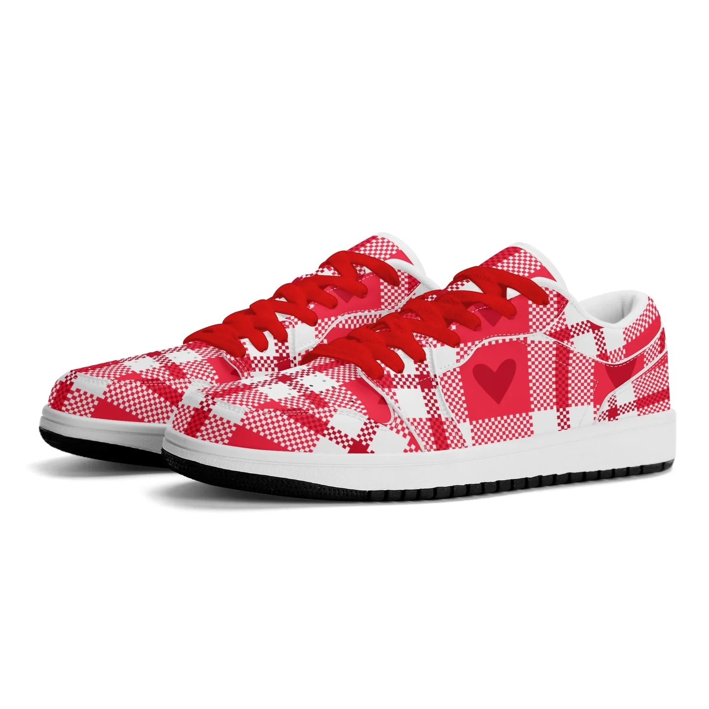 flanell-heart-low-top-leder-sneaker-fur-damen-sneaker-jlr-design-1 - JLR Design
