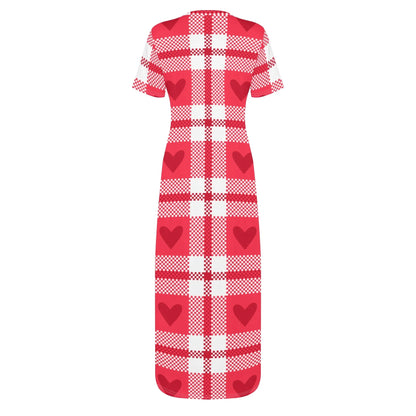 flanell-heart-short-sleeve-long-dress-long-dress-jlr-design-4 - JLR Design