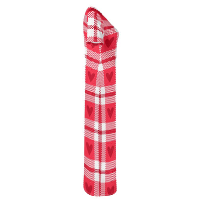 flanell-heart-short-sleeve-long-dress-long-dress-jlr-design-5 - JLR Design